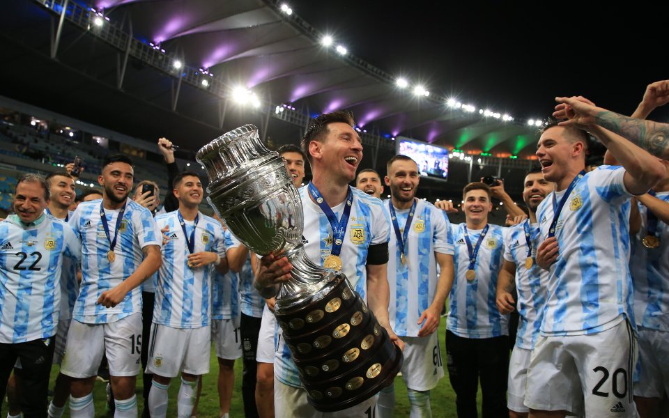 Лионел Меси и съотборниците му от националния отбор на Аржентина