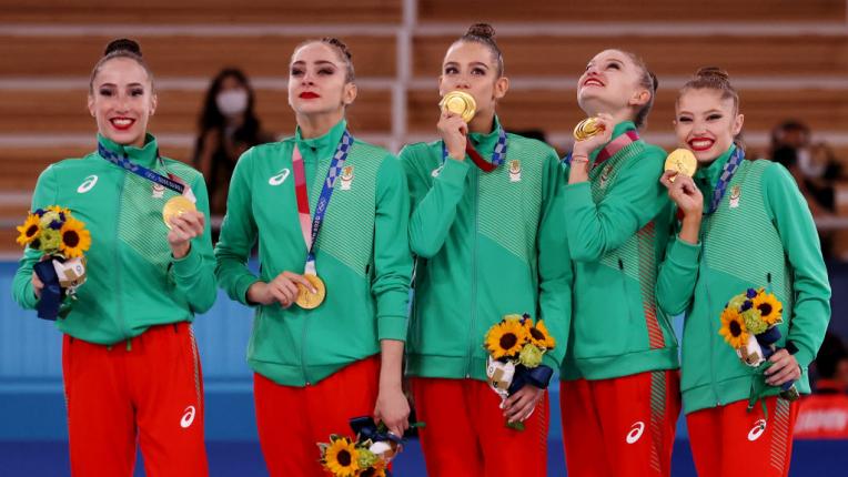 Българският ансамбъл по художествена гимнастика завоюва златото в Токио