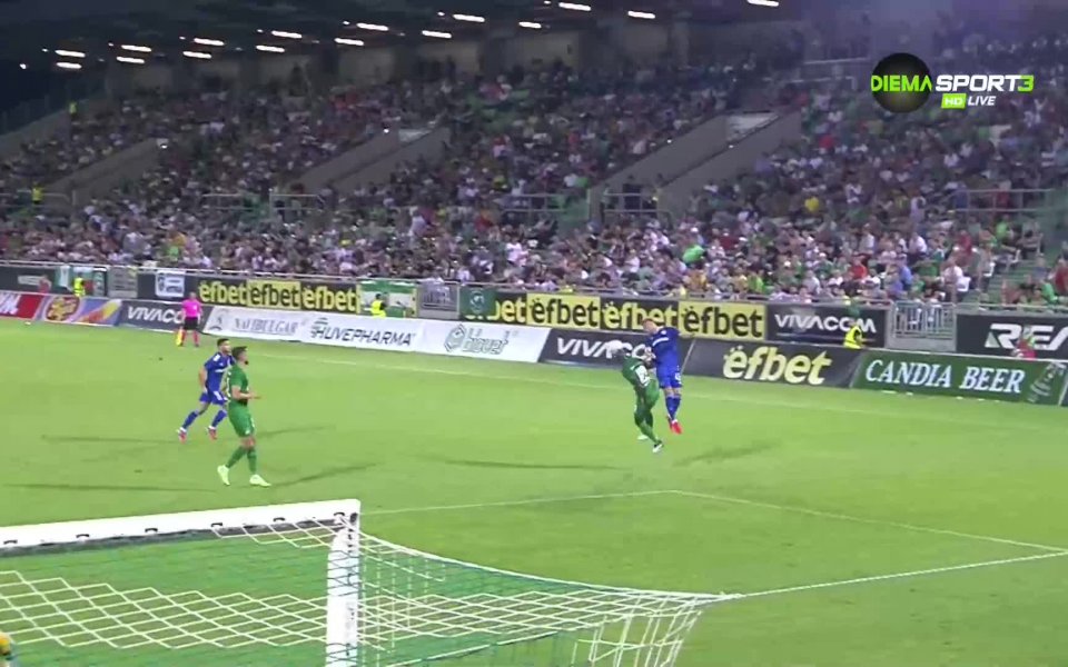 Лудогорец и Олимпиакос се оттеглиха при 0:1 на почивката в