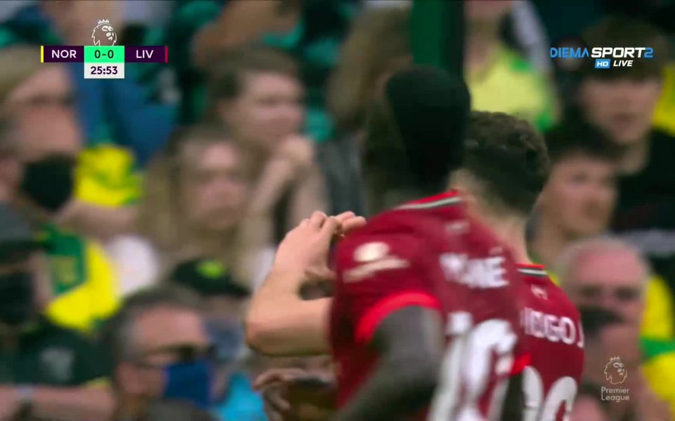 Норич Сити - Ливърпул 0:1 /първо полувреме/