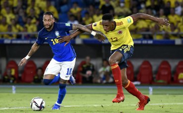 Колумбия спря победния ход на Бразилия в световните квалификации за
