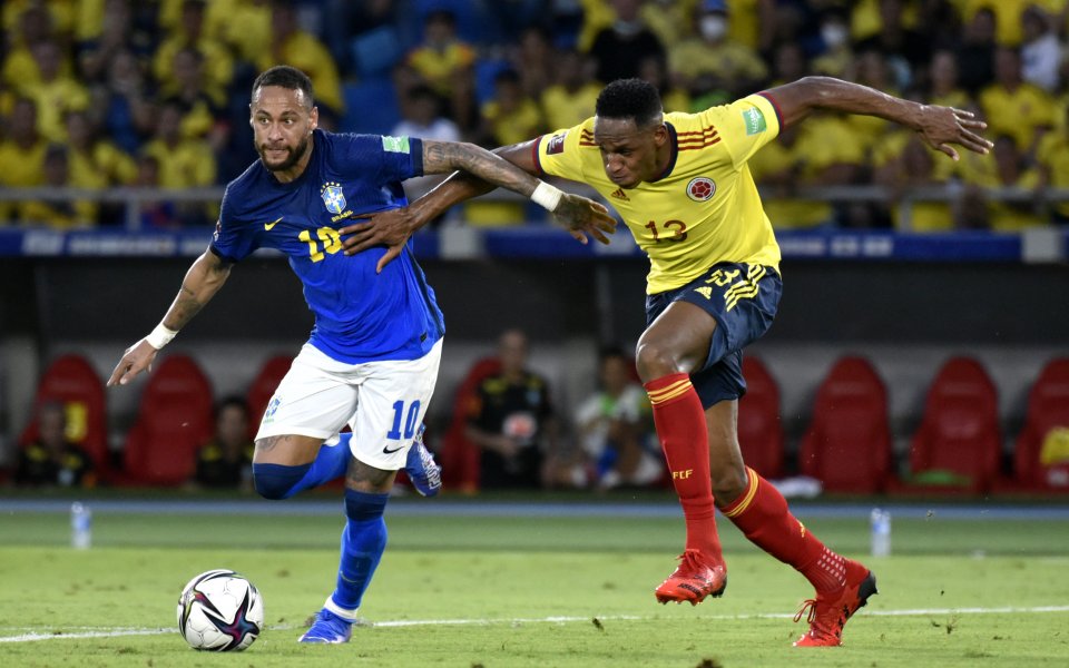Колумбия спря победния ход на Бразилия в световните квалификации за