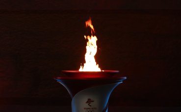 Олимпийският огън за зимните Игри в Пекин през 2022 година