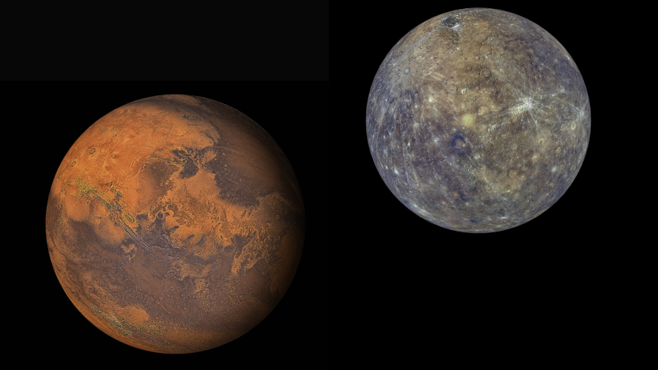 Меркурий Марс съвпад планети
