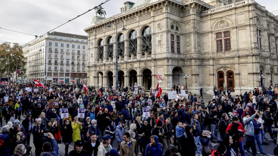 Голяма демонстрация във Виена срещу локдауна