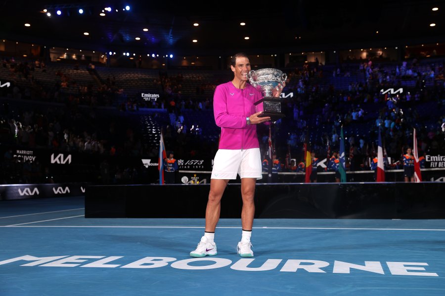 Церемония по награждаване след финала на Australian Open 20221