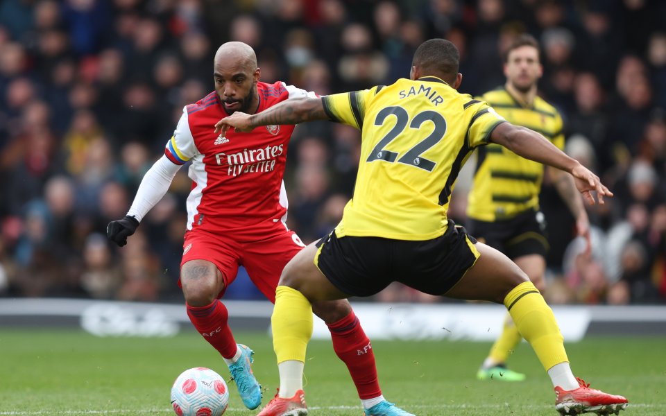 Отборът на Арсенал надви Уотфорд с 3:2 в луд мач