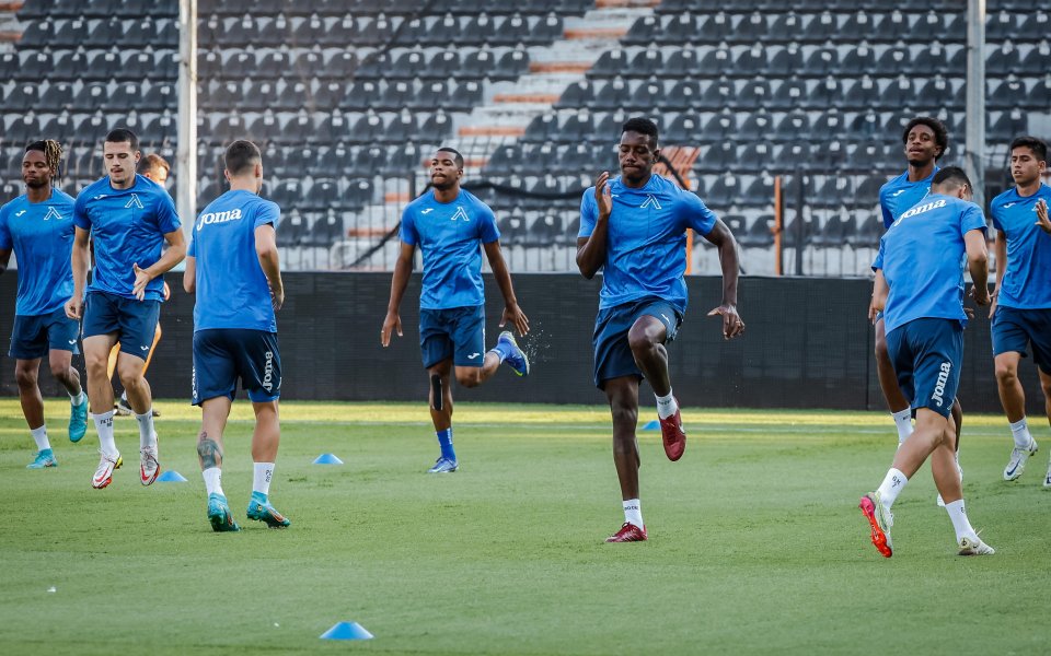 Официална тренировка на Левски преди реванша с ПАОК Солун