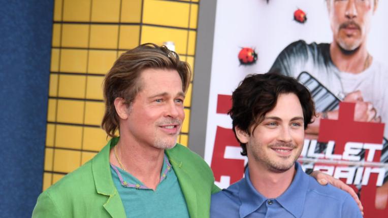  Брад Пит на премиерата на кино лентата „ Убийствен трен “ в Лос Анджелис 