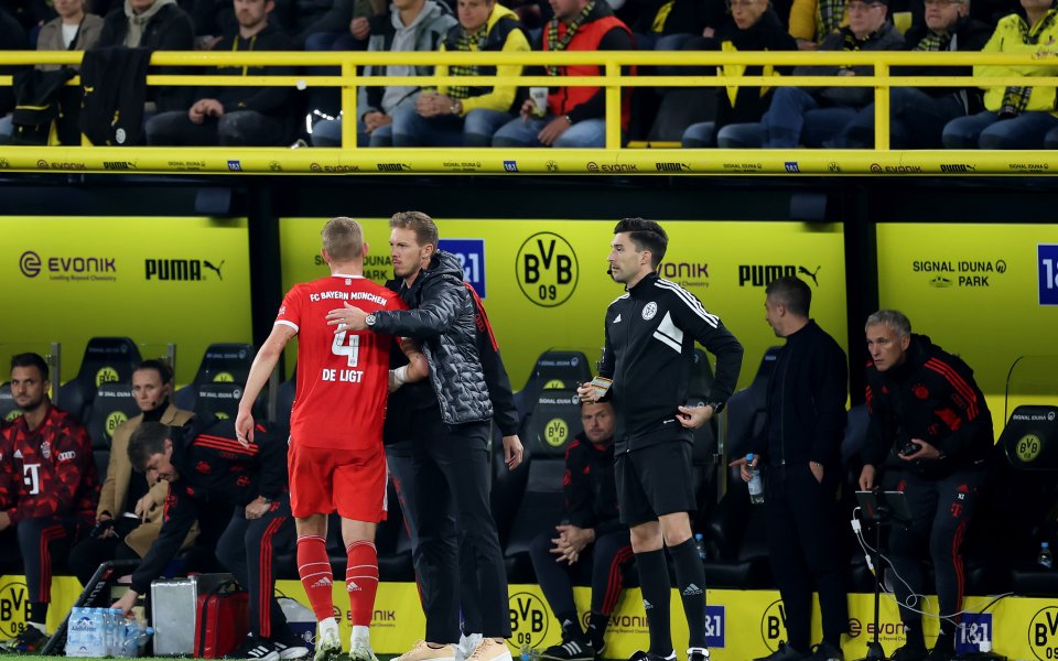 Защитниците на Байерн Матайс де Лихт и Алфонсо Дейвис ще