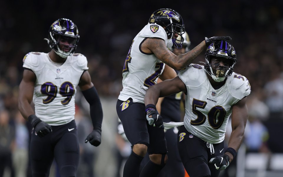 Кениън Дрейк отбеляза два тъчдауна за победата на Балтимор Рейвънс