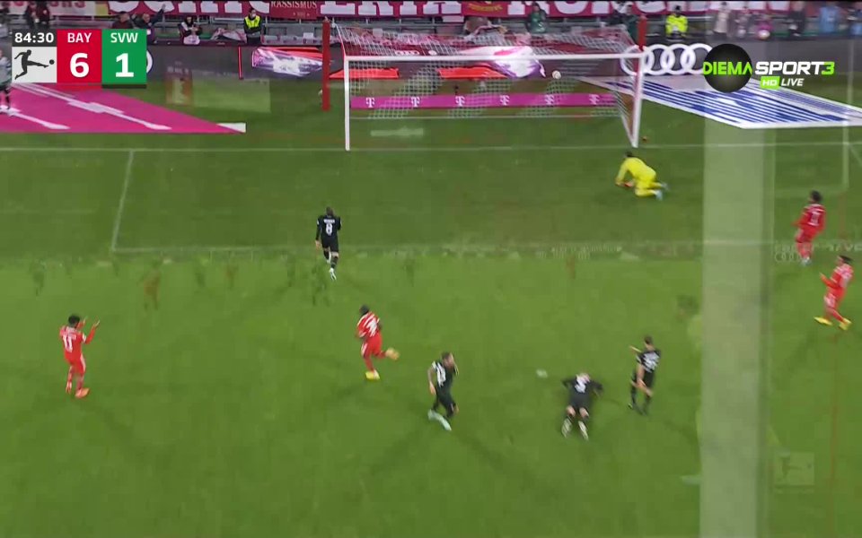 Секунди след попадението, след корнер на Вердер Бремен последва контраатака