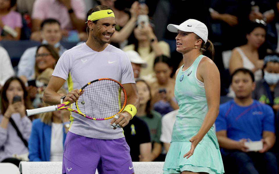 Рафаел Надал и водачката в световната ранглиста при жените Ига