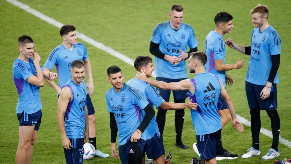 Тренировка на Аржентина преди Мондиал 20221