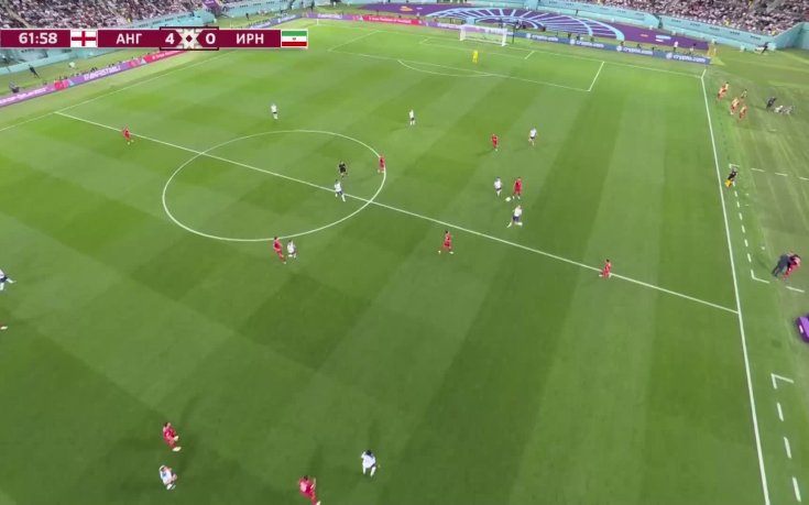 Втори гол на Сака срещу Иран за 4:0