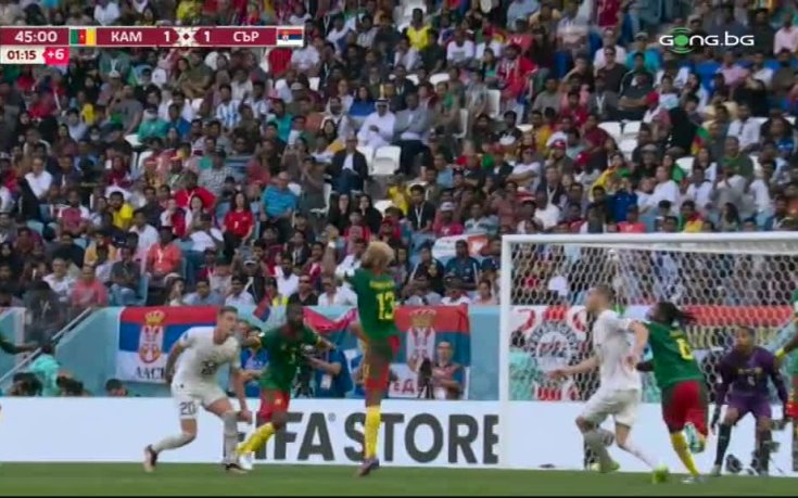 Сърбия изравни на Камерун с късен гол