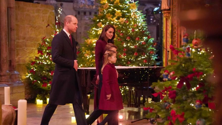 Принц Уилям и Кейт Мидълтън пристигат за концерта, придружени от двете си по-големи деца