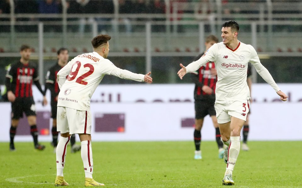 Милан и Рома завършиха при резултат 2:2 в мач от