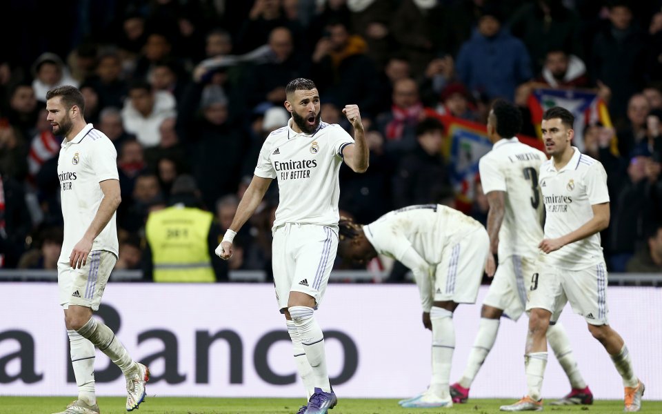 Реал Мадрид победи  Атлетико Мадрид с 3:1 в четвъртфинален сблъсък за Купата