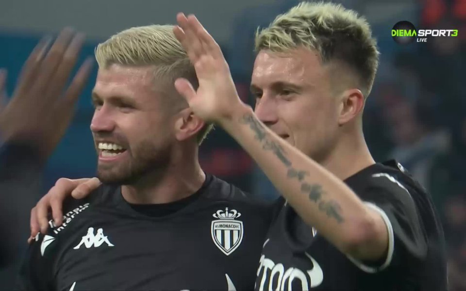 Монако поведе заслужено макар и след автогол в 17-та минута.