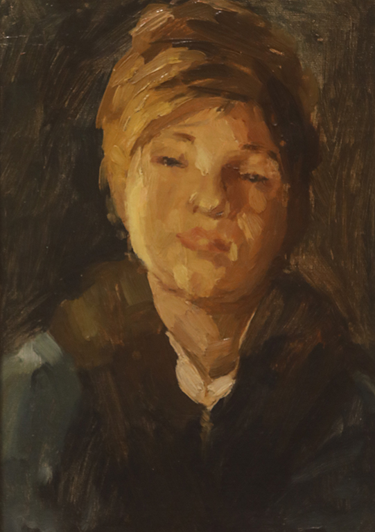<p>ГЕОРГИ ВЕЛЧЕВ (1891 &ndash; 1955)</p>

<p>Дамски портрет, 40-те г. на ХХ в., маслени бои, картон</p>