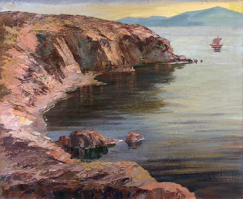 <p>ИВАН ТАБАКОВ (1901 &ndash; 1977)</p>

<p>Нос Калиакра, 40-те г. на ХХ в., маслени бои, платно</p>