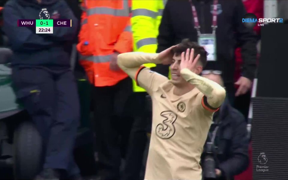 В 23-а минута Кай Хаверц се измъкна зад защитата на