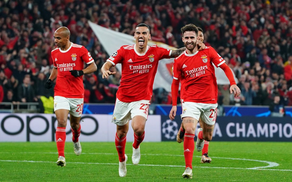 Бенфика и Брюж играят при 2:0 в реванш от осминафиналната фаза