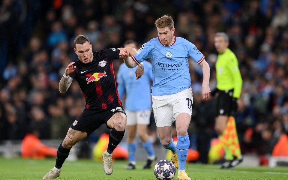 Манчестър Сити и РБ Лайпциг играят при в мач-реванш от 1/8-финалите