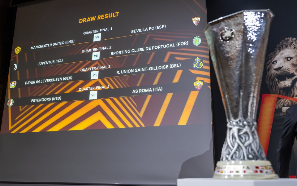 Жребият за 1/4-финалите и 1/2-финалите в Лига Европа, 17.03.2023 г.