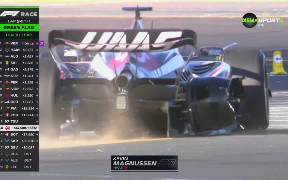 Кевин Магнусен нямаше късмет и спука гума в 54-а обиколка.