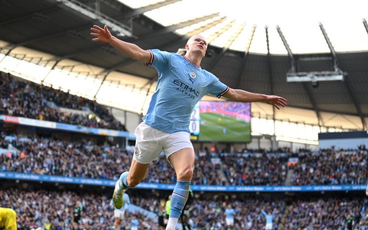 Блестящ Халанд поведе Сити към лесен успех над Лестър