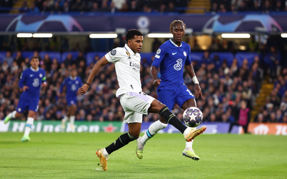 Родриго, който вкара два гола във вратата на Челси за