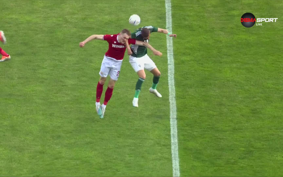 Мачът между Пирин и ЦСКА, който червените спечелиха с 1:0,