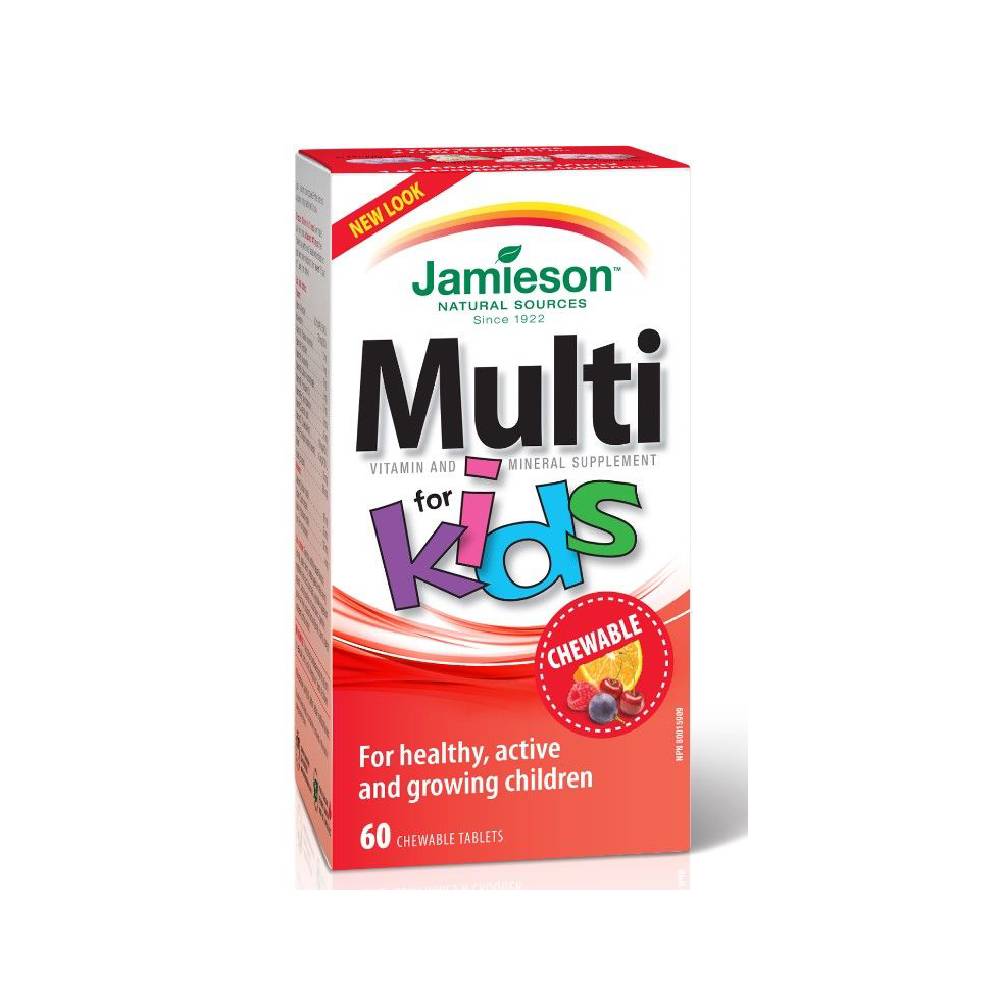 JAMIESON MULTI Мултивитамини за деца, 60 дъвчащи таблетки