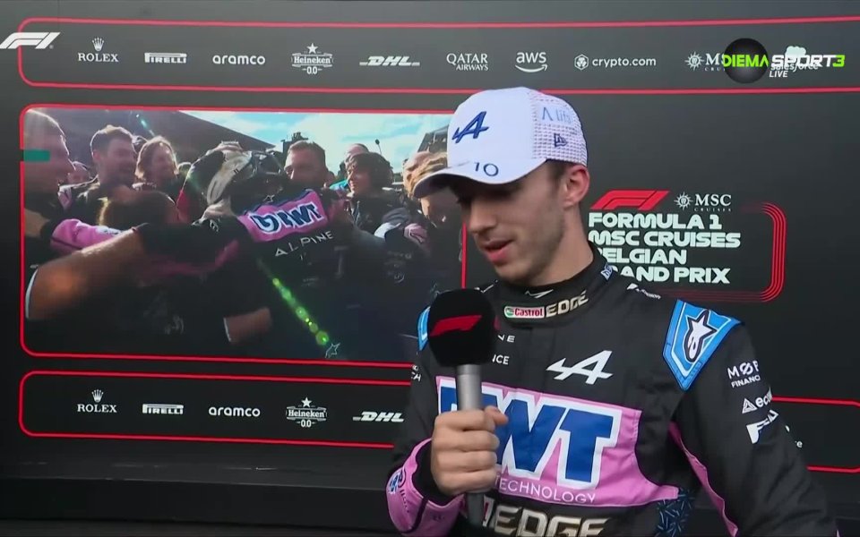 Пиер Гасли стигна до третото място в спринта на Спа.