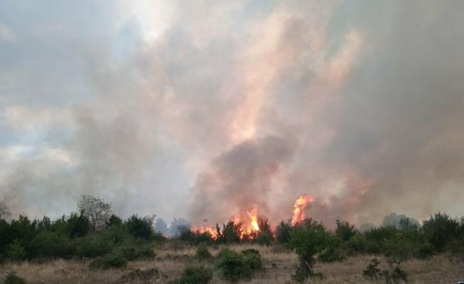 Сухопътните войски продължават да помагат в борбата с пожара край Хисаря