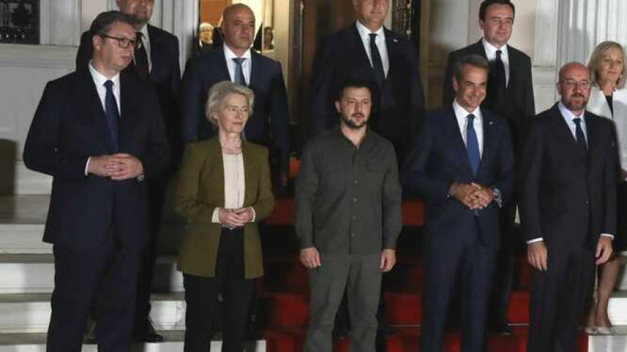 Лидерите по време на срещата в Атина, провела се на 21 август