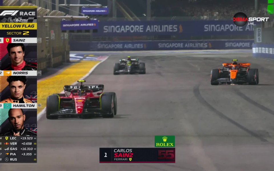 Карлос Сайнц с Ферари спечели състезанието за Гран При на