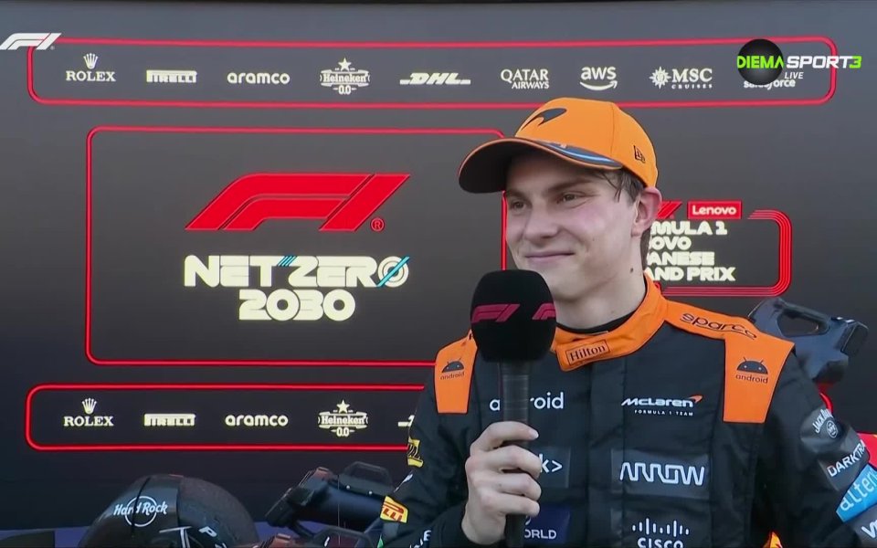 Оскар Пиастри достигна до първи подиум в кариерата си и