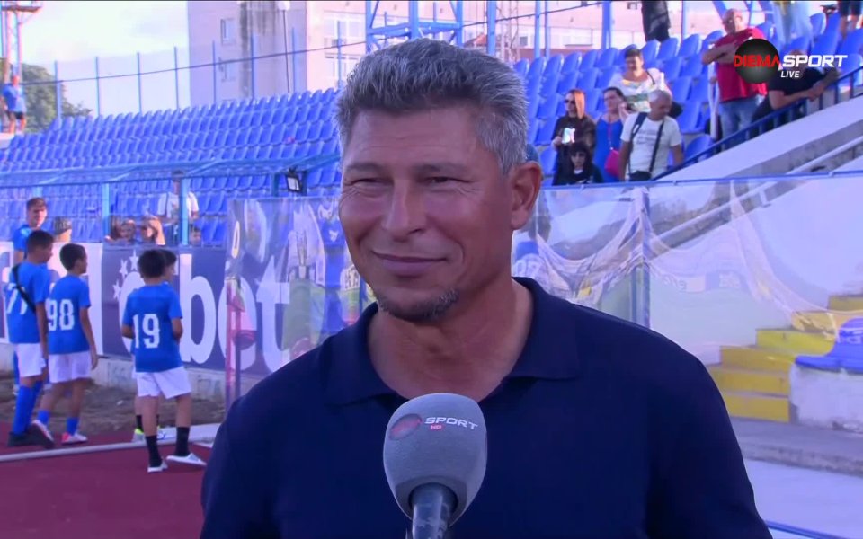 Треньорът на Септември София - Красимир Балъков, говори след победата