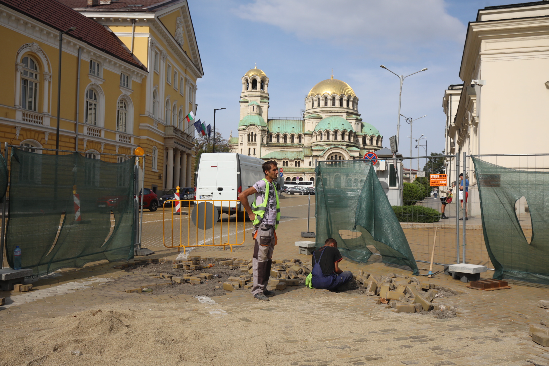 <p>Проверка на ремонта на жълтите павета.</p>