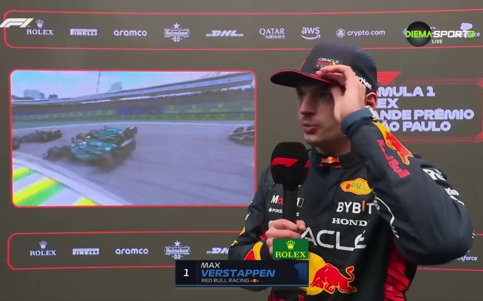 Макс Верстапен говори след Гран При на Бразилия. Нидерландецът говори