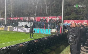 Феновете на Левски които присъстваха на стадиона и станаха свидетели