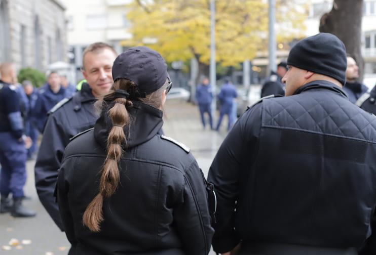 Полицаи излязоха на протест в подкрепа на Калин Стоянов и