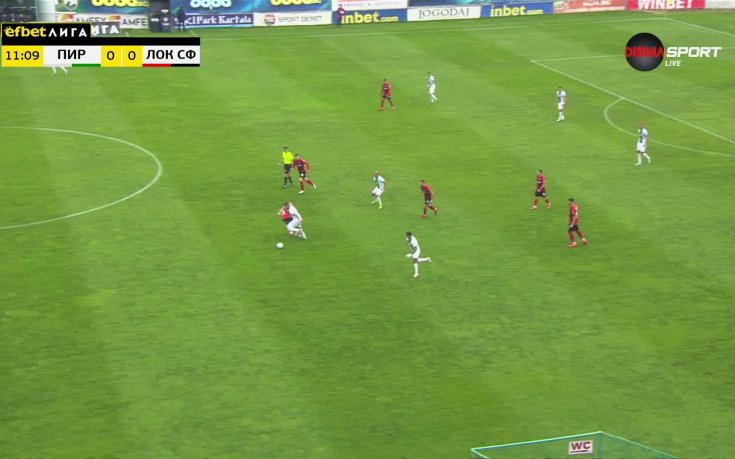 Пирин Благоевград - Локомотив София 1:0 /първо полувреме/