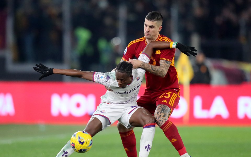 Отборите на Рома и Фиорентина направиха равенство 1:1 в среща