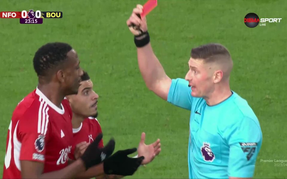 По време на двубоя между Нотингам Форест и Борнемут от