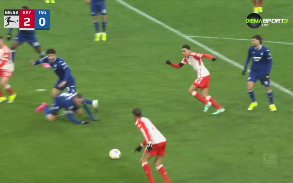 Байерн поведе с 2:0 срещу Хофенхайм в момент, в които