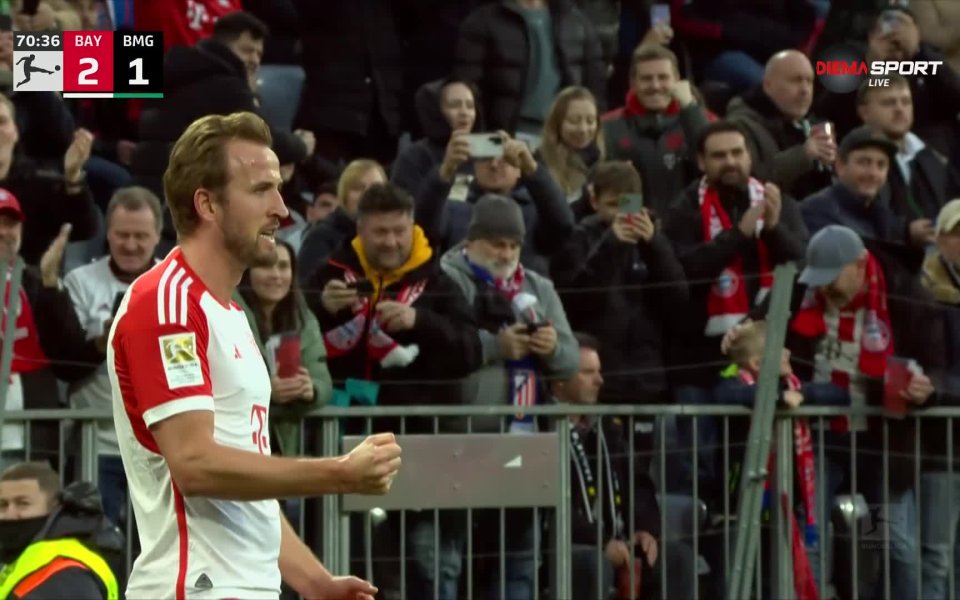 Байерн стигна до пълния обрат срещу Гладбах в 70-ата минута след грешка